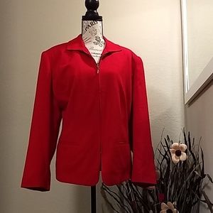 Red Office Jacket, EUC
